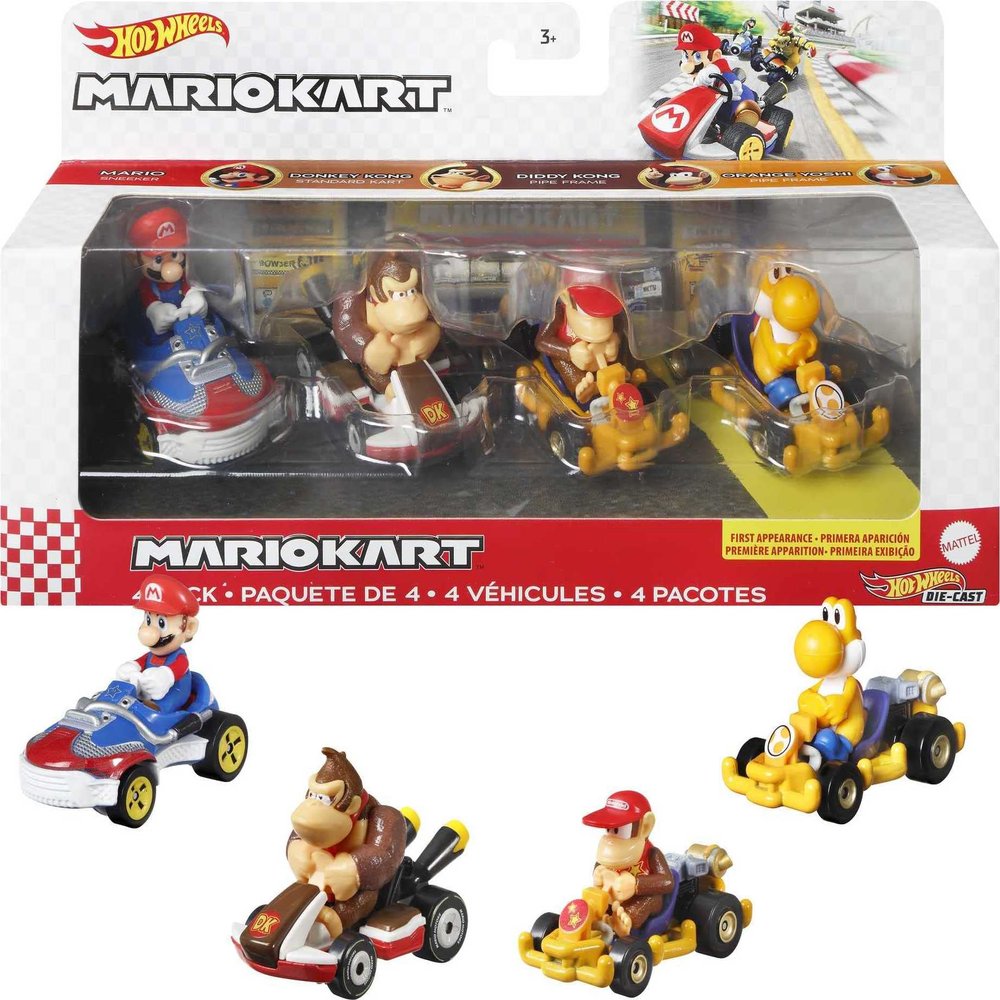 Hot Wheels HW Mario Kart DIE-CAST 4-Pack #1 [.COM]