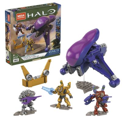 Mattel Mega Halo Arbiter's Quest Banshee Vehicle Halo Infinite Construction Set,Building Toys for Boys