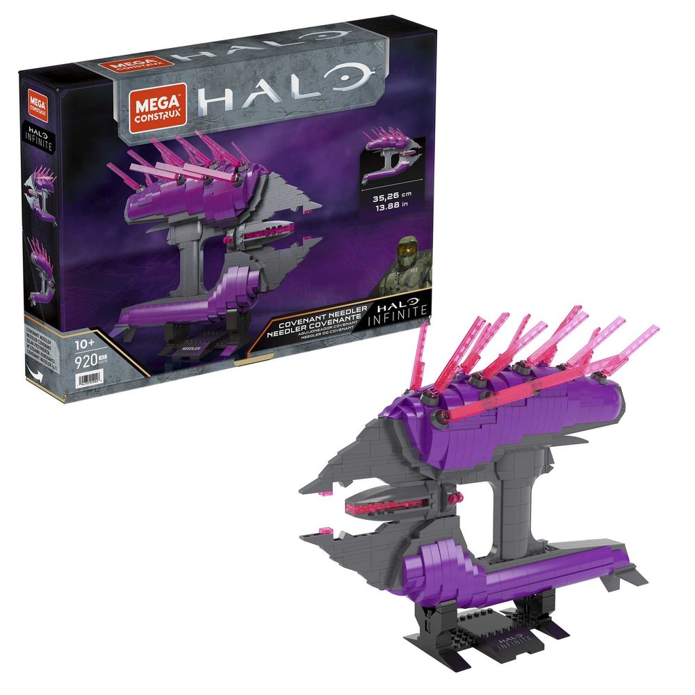 Mega Construx Halo Covenant Needler Collector Halo Infinite Construction Set, Building Toys for Kids, HDC30