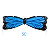 ArtCreativity Plush Wearable Butterfly Wings, 1 Pair, Butterfly Wings for Girls & Boys in Blue, Kids Butterfly Halloween Costume Made of Soft Material, Dress Up Accessories for Children view 3