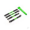 Traxxas 3741G Turnbuckles, Aluminum (Green-Anodized), Camber Links, Front, 39mm (2), Rear, 49mm (2) (Assembled w/Rod Ends & Hollow Balls)/ Wrench view 1