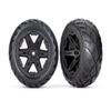 Traxxas 6768 Tires & Wheels, Assembled, glued (2.8') (RXT Black Wheels, Anaconda Tires, Foam Inserts) (2WD Electric Rear) (2) (TSM Rated) view 1