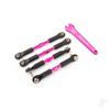 Traxxas 3741P Turnbuckles, Aluminum (Pink-Anodized), Camber Links, Front, 39mm (2), Rear, 49mm (2) (Assembled w/Rod Ends & Hollow Balls)/ Wrench view 1