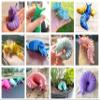 6 Inch Long Blue Fidget Slug and Bowl Articulating Flexible Stim Toy view 4