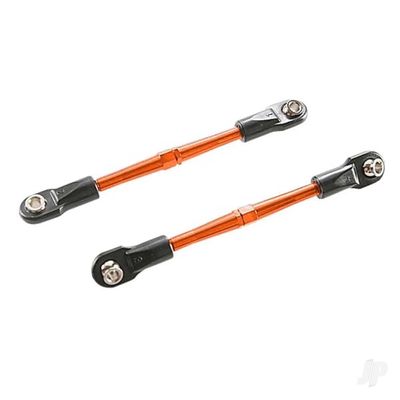 Traxxas 3139T Turnbuckles, Aluminum (Orange-Anodized), Toe Links, 59mm (2) (Assembled w/ Rod Ends & Hollow Balls) (Requires 5mm Aluminum Wrench #5477)