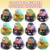 ArtCreativity 12 PCS Halloween Rubber Ducks, Zombie Rubber Duckies for Kids, Variety of Designs and Colors, Trick or Treat Supplies,Party Favors, Goodie Bag Filler, Halloween Themed Bathtub Toys view 2