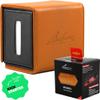 Quiver Time Orange Citadel Deck Block for Magic: the Gathering Cards - 100+ TCG Card Deckbox, Commander MTG Deck Box for Cards, Dice & Tokens, Custom Divider, Magnetic Closure view 1