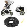 4Pcs Baby Stroller Wheel Cover, Kid Baby Wheelchair Protector Pushchair Wheel Cover Stroller Accessory for Dia 4.7-6.3 Inches(Small (4pcs)) view 3
