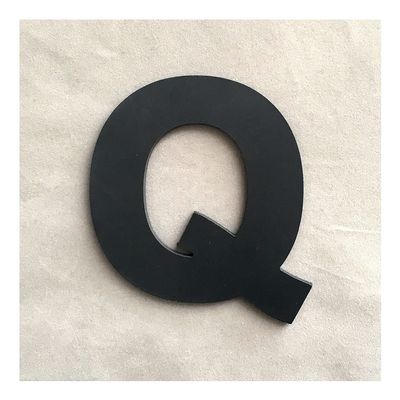 1pcs PVC Black Uppercase English Letters Wall Decoration, 9cm/3.54" Garden Wedding Decorative Alphabet Environmentally Friendly Letters (Color : Letter Q)