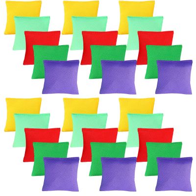 Skylety 30 Pack Small Bean Bags for Kids Tossing Bulk Cornhole Mini Nylon Colorful Bean Bags for Outdoor Sack Throwing Sports Family Party Hand Toss (2.4 x 2.4 Inch)(2.4 x 2.4 Inch)