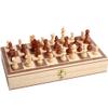 11.8in / Chess Sets Wooden Box Board Game with Storages Folding Chess Box - Parent-Child Interaction & Beginners Kids ( Color : Natural ) view 1