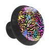 12 Pieces Colorful Neon Animal Mix Glass Knobs for Dresser Drawers, 1.37 x 1.10 in Round Kitchen Cabinet Pulls for Home Office Nursery Kids Room view 2