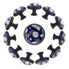 12 Pieces Baseball Stars Glass Knobs for Dresser Drawers, 1.37 x 1.10 in Round Kitchen Cabinet Pulls for Home Office Nursery Kids Room view 1