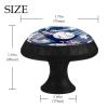 12 Pieces Baseball Stars Glass Knobs for Dresser Drawers, 1.37 x 1.10 in Round Kitchen Cabinet Pulls for Home Office Nursery Kids Room view 4