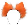 VIGVAN Handmade Wolf Fox Ears Animal Cosplay Cute Head Accessories for Halloween (Orange) view 2