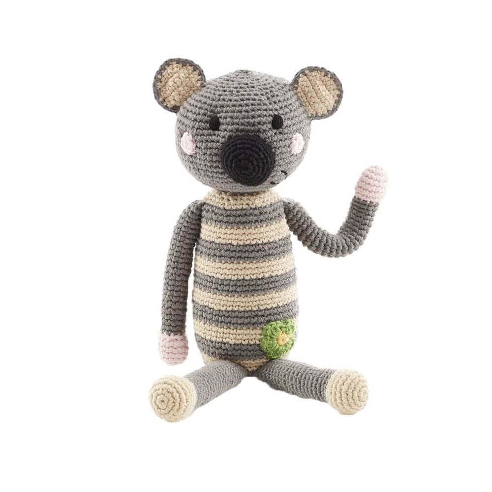 Pebble 200-322 Koala Bear Rattle, 12-inch Length, Cotton Yarn 12inch L x 5inch W