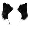 VIGVAN Handmade Wolf Fox Ears Animal Cosplay Cute Head Accessories for Halloween (Black) view 1