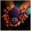 Pebble Purple Spider Rattle, Fair Trade, Machine Washable, 5-inch Length, Cotton Yarn view 2