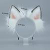 VIGVAN Handmade Wolf Fox Ears Animal Cosplay Cute Head Accessories for Halloween (Wolf White1) view 2