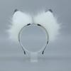 VIGVAN Handmade Wolf Fox Ears Animal Cosplay Cute Head Accessories for Halloween (Wolf White1) view 3