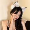 VIGVAN Handmade Wolf Fox Ears Animal Cosplay Cute Head Accessories for Halloween (Wolf White1) view 4