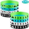 24PCS Golf Themed Rubber Bracelets Sport Silicone Wristbands Party Supplies Decorations Birthday Baby Shower Party Favors view 2