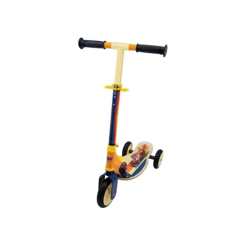 Smoby 750119 Cars Wooden Scooter, 3 Wheels, Multi-Coloured