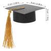 10pcs Mini Graduation Caps Graduation Hat Wine Bottle Covers Cupcake Toppers Hats Decoration for view 2