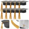 10pcs Mini Graduation Caps Graduation Hat Wine Bottle Covers Cupcake Toppers Hats Decoration for view 4