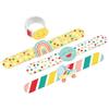 Amscan All Smiles Slap Bracelets - 8.75" 4 (Pieces) - Vibrant Colorful Plastic Snap-On Wristbands - Perfect for Kids Party Favors, Gifts, & Fashion Accessories view 1