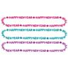 Assorted Colors Happy New Year Beads Pack - 33" (3 Count) | Electroplated Plastic Costume Accessories, Ideal for Unforgettable New Year's Eve Party view 1