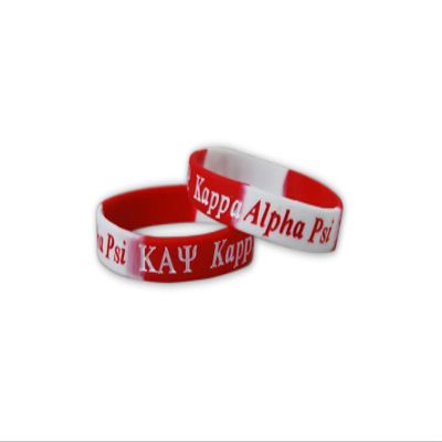Kappa Alpha Psi Silicone Bracelet, Red, Medium