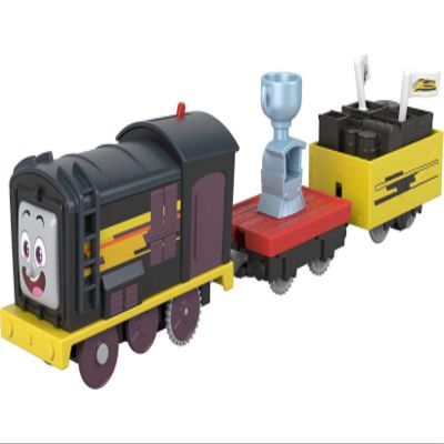 Thomas & Friends Motorized Toy Train Deliver The Win Diesel Battery-Powered Engine with Cargo for Preschool Pretend Play Kids Ages 3+ Years