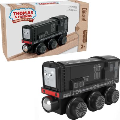 Thomas & Friends Wooden Railway, Toy Train Diesel Push-Along Wood Engine for Toddlers & Preschool Kids Ages 2+ Years