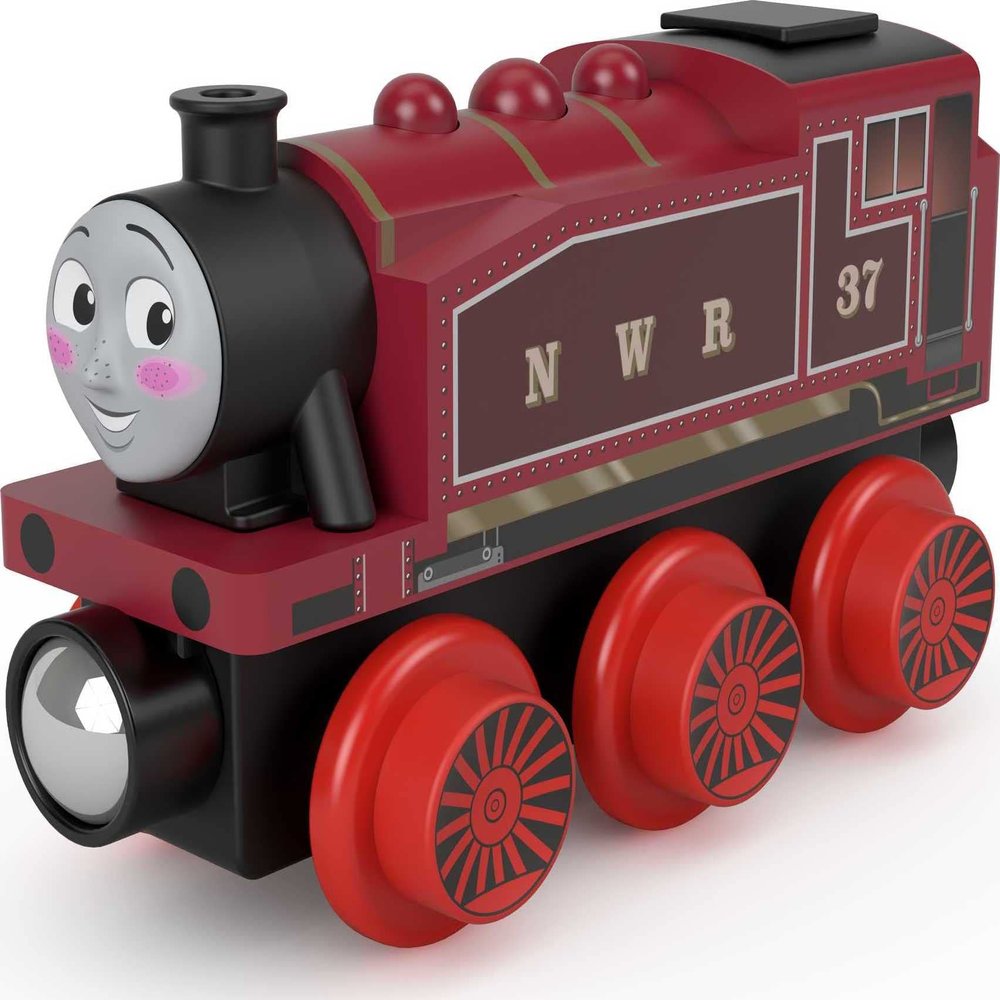 Thomas & Friends Wooden Railway, Rosie Engine, push-along toy train made from sustainably sourced wood for toddlers and preschool kids