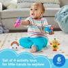 Fisher-Price Happy World Friends Set, Gift Set of 4 Sensory Activity Toys for Infants and Toddlers Ages 6 Months and Older view 2