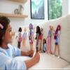 Barbie Careers Fashion Doll & Accessory, Scientist with Blue Hair Wearing Lab Coat & Flats with Microscope view 2