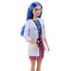 Barbie Careers Fashion Doll & Accessory, Scientist with Blue Hair Wearing Lab Coat & Flats with Microscope view 3