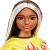Barbie Fashionistas Doll #179, Curvy with Long Highlighted Hair, Flame Crop Top, Checkered Skirt & Accessories Including Sneakers & Sunglasses view 3