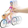 Barbie Doll and Bike Playset with Doll (11.5 in, Blonde), Bicycle with Rolling Wheels & Water Bottle Accessory, Gift for 3 to 7 Year Olds view 2