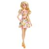 Barbie Fashionistas Doll, with Blonde Hair & Fruit Print Dress, Ruffled Sleeves, Orange Platform Heels, Pink Eyeglasses, Toy for Kids 3 to 8 Years Old view 1
