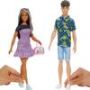 Barbie & Ken Fashions 2-Pack Clothing & Accessories Set, 1 Plaid Dress & Purse for Barbie Doll & 1 Smiley Face Shirt, Denim Shorts & Sunglasses for Ken Doll view 2