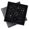 mookaitedecor 7 PCS Obsidian Crystal Polyhedral DND Dice Set, Polished Tumbled Stones Dices for RPG MTG Table Games Home Decoration view 1