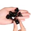 mookaitedecor 7 PCS Obsidian Crystal Polyhedral DND Dice Set, Polished Tumbled Stones Dices for RPG MTG Table Games Home Decoration view 2