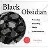 mookaitedecor 7 PCS Obsidian Crystal Polyhedral DND Dice Set, Polished Tumbled Stones Dices for RPG MTG Table Games Home Decoration view 3