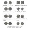 mookaitedecor 7 PCS Obsidian Crystal Polyhedral DND Dice Set, Polished Tumbled Stones Dices for RPG MTG Table Games Home Decoration view 4