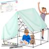 PicassoTiles Kids Fort Building Kit Playset 150 Piece Indoor and Outdoor Toy Set Forts Construction Builders Blocks Toys Children Boys Girls STEM Learning Castle System Tunnel Tent Rocket Pretend Play view 1