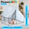 PicassoTiles Kids Fort Building Kit Playset 150 Piece Indoor and Outdoor Toy Set Forts Construction Builders Blocks Toys Children Boys Girls STEM Learning Castle System Tunnel Tent Rocket Pretend Play view 2