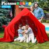 PicassoTiles Kids Fort Building Kit Playset 150 Piece Indoor and Outdoor Toy Set Forts Construction Builders Blocks Toys Children Boys Girls STEM Learning Castle System Tunnel Tent Rocket Pretend Play view 3