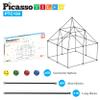 PicassoTiles Kids Fort Building Kit Playset 150 Piece Indoor and Outdoor Toy Set Forts Construction Builders Blocks Toys Children Boys Girls STEM Learning Castle System Tunnel Tent Rocket Pretend Play view 4
